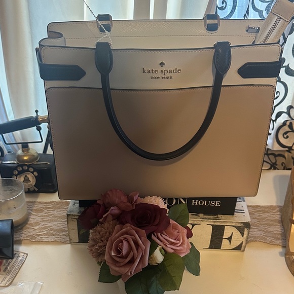 Kate Spade Tan and Black Tote Bag - Picture 1 of 4
